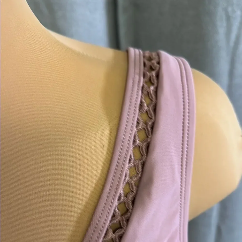 CupShe Pink One-Piece Swimsuit with Lace Details - Picture 13 of 14